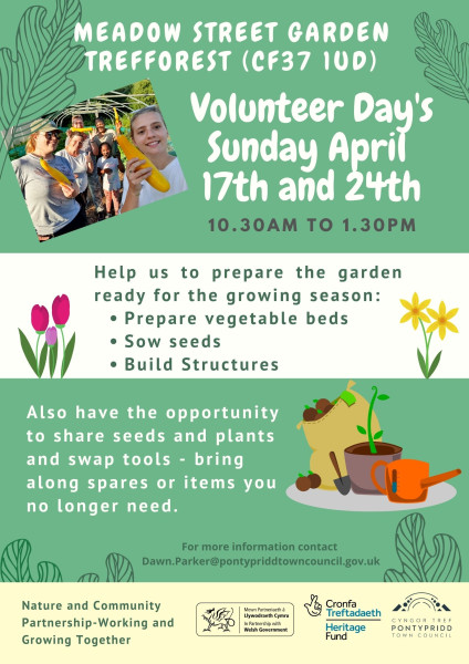Volunteering Opportunities at Meadow Street Community Garden