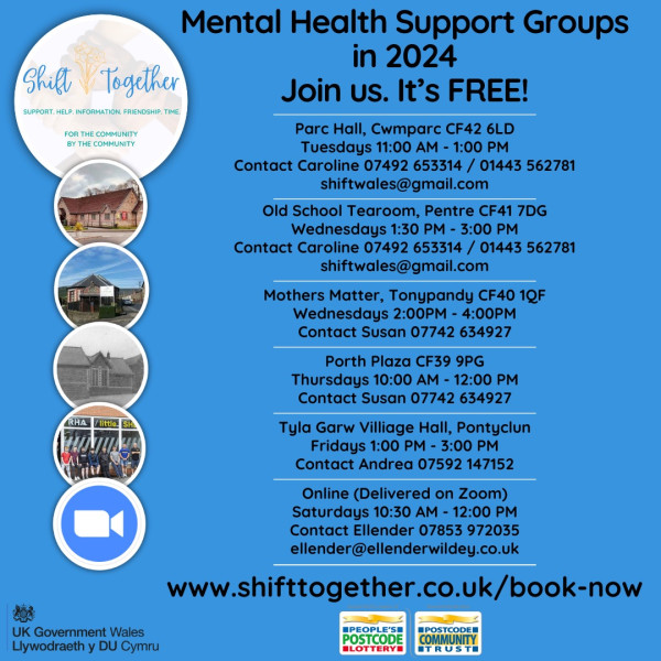 Free Mental Health Support Group in Tonypandy