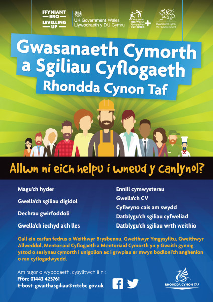 RCT Gwaith a Sgiliau
Cymunedau am Waith a Mwy Taf