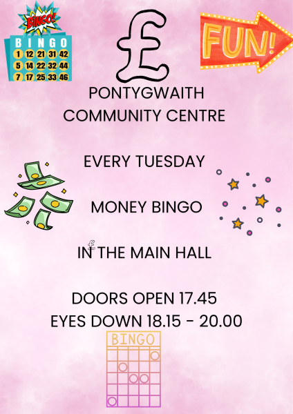 Cash bingo @ Pontygwaith community centre