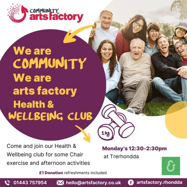 Chair Exercise & Activities 
Health & Wellbeing club at Trerhondda in Ferndale