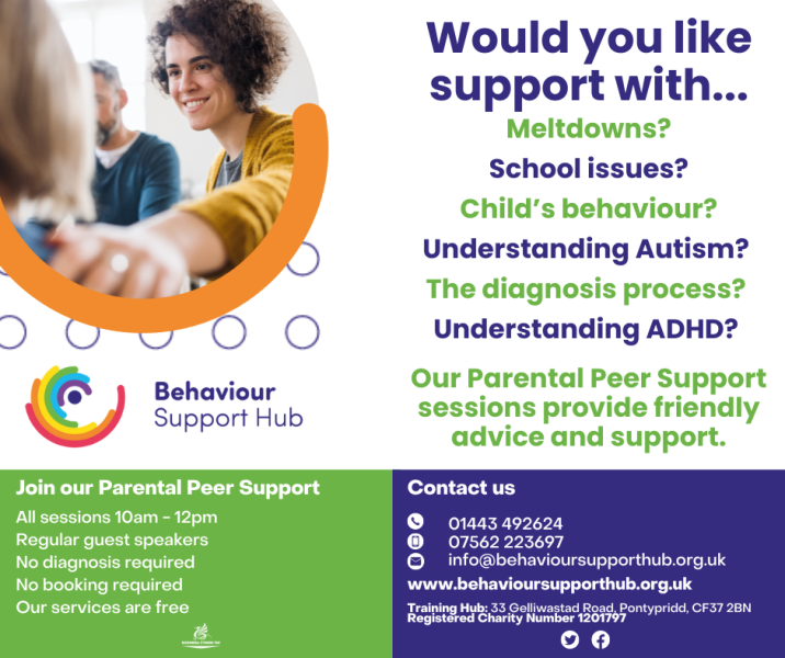 Behaviour Support Hub Parental Peer Support Session - TREORCHY