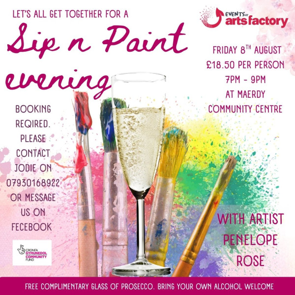 Sip n Paint @ Maerdy Community Centre