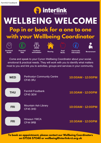 Want to get out more but not sure where to start? Come and have a chat at our Wellbeing Welcome!