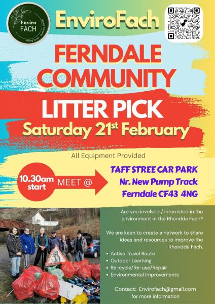 Community Litter Pick at Ferndale - 21st February 2026 @ 10.30am start